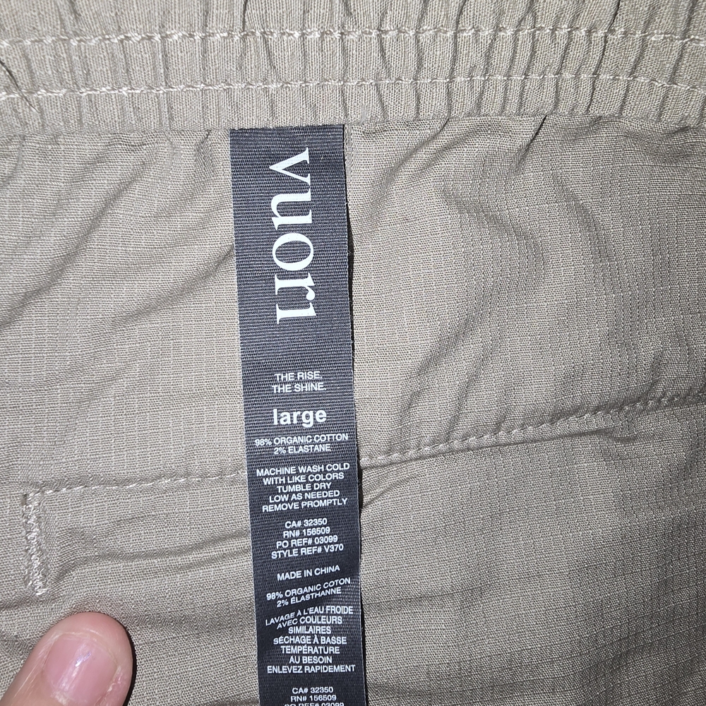 Vuori Khaki Elastic Waist Shorts - Picture 5 of 6